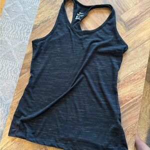 Nike Black Fitted Backless Tank Top